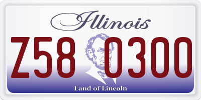 IL license plate Z580300