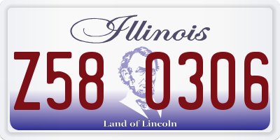 IL license plate Z580306
