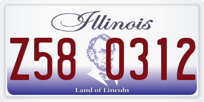 IL license plate Z580312