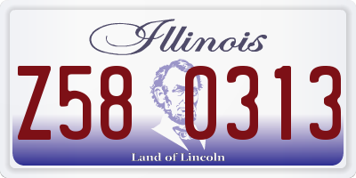 IL license plate Z580313