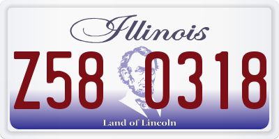 IL license plate Z580318