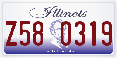 IL license plate Z580319