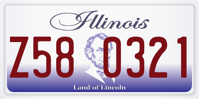 IL license plate Z580321