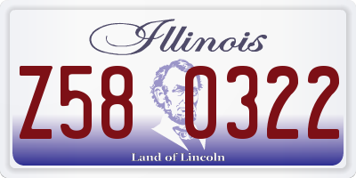 IL license plate Z580322