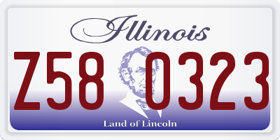 IL license plate Z580323