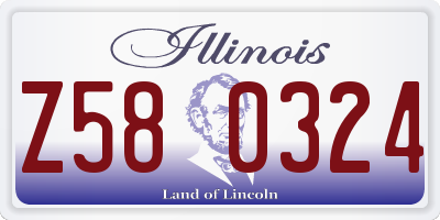 IL license plate Z580324