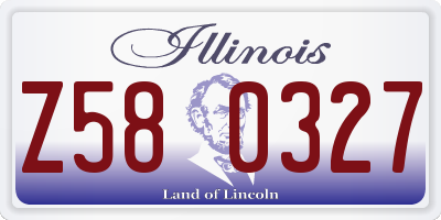 IL license plate Z580327