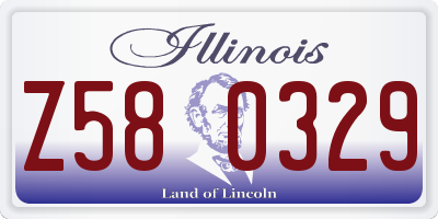 IL license plate Z580329