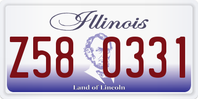 IL license plate Z580331