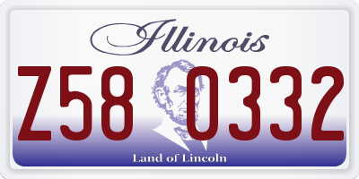 IL license plate Z580332