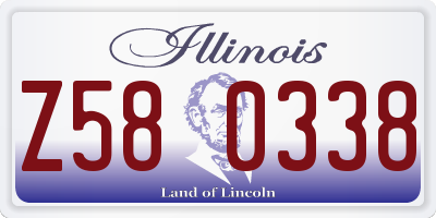 IL license plate Z580338