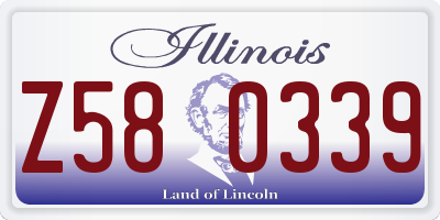 IL license plate Z580339