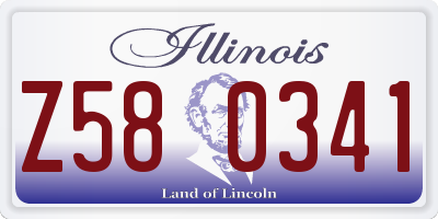 IL license plate Z580341