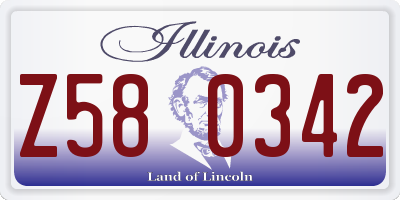 IL license plate Z580342