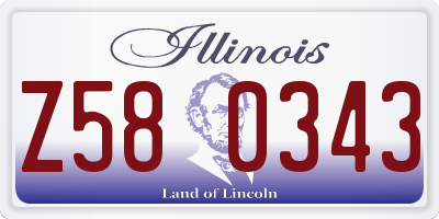 IL license plate Z580343