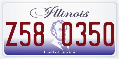 IL license plate Z580350
