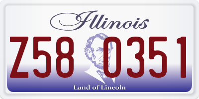 IL license plate Z580351