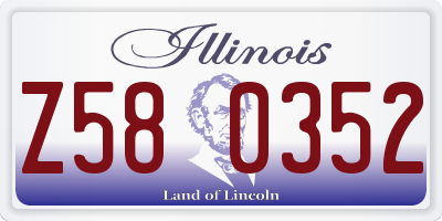 IL license plate Z580352