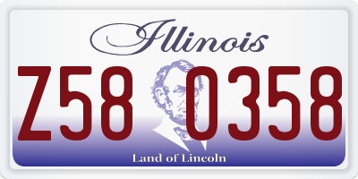 IL license plate Z580358