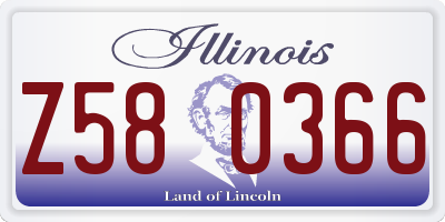 IL license plate Z580366