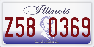 IL license plate Z580369