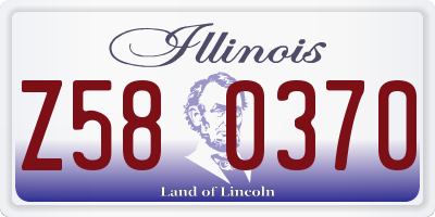 IL license plate Z580370
