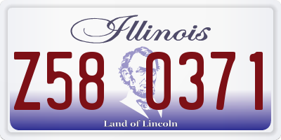 IL license plate Z580371