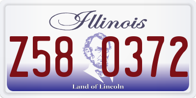 IL license plate Z580372