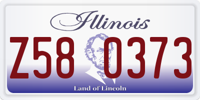 IL license plate Z580373