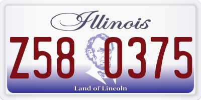 IL license plate Z580375