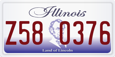 IL license plate Z580376