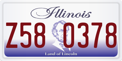 IL license plate Z580378