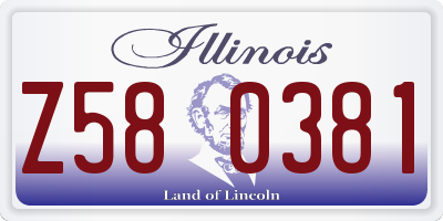 IL license plate Z580381