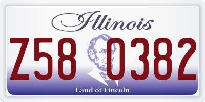 IL license plate Z580382