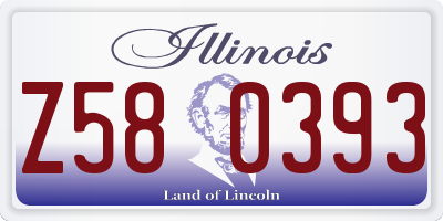 IL license plate Z580393