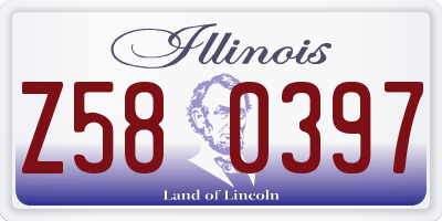 IL license plate Z580397