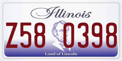 IL license plate Z580398