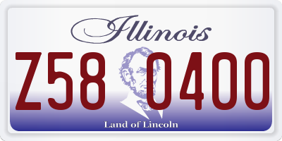 IL license plate Z580400