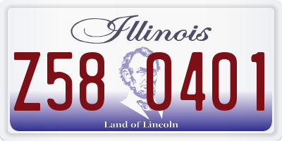 IL license plate Z580401