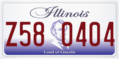 IL license plate Z580404