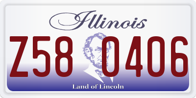IL license plate Z580406