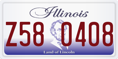 IL license plate Z580408