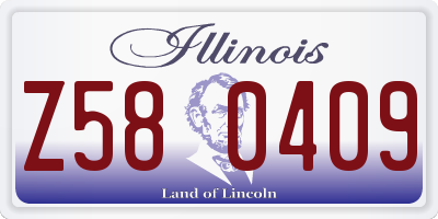 IL license plate Z580409