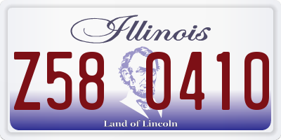 IL license plate Z580410