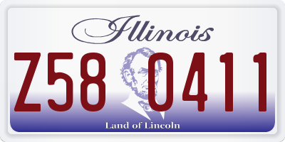 IL license plate Z580411