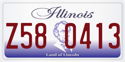 IL license plate Z580413