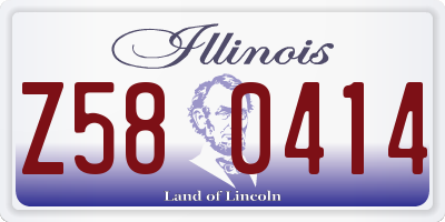 IL license plate Z580414