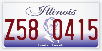 IL license plate Z580415