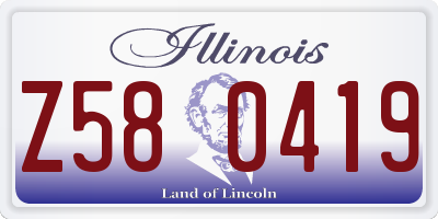 IL license plate Z580419