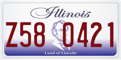 IL license plate Z580421